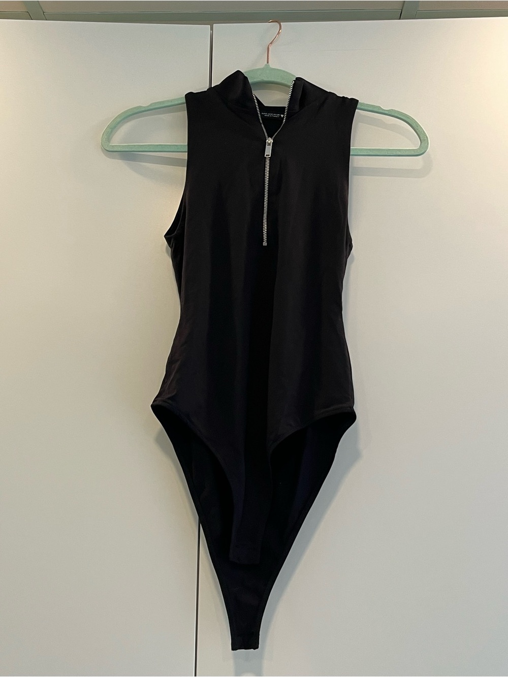 NEW. Zara Black Zip Bodysuit